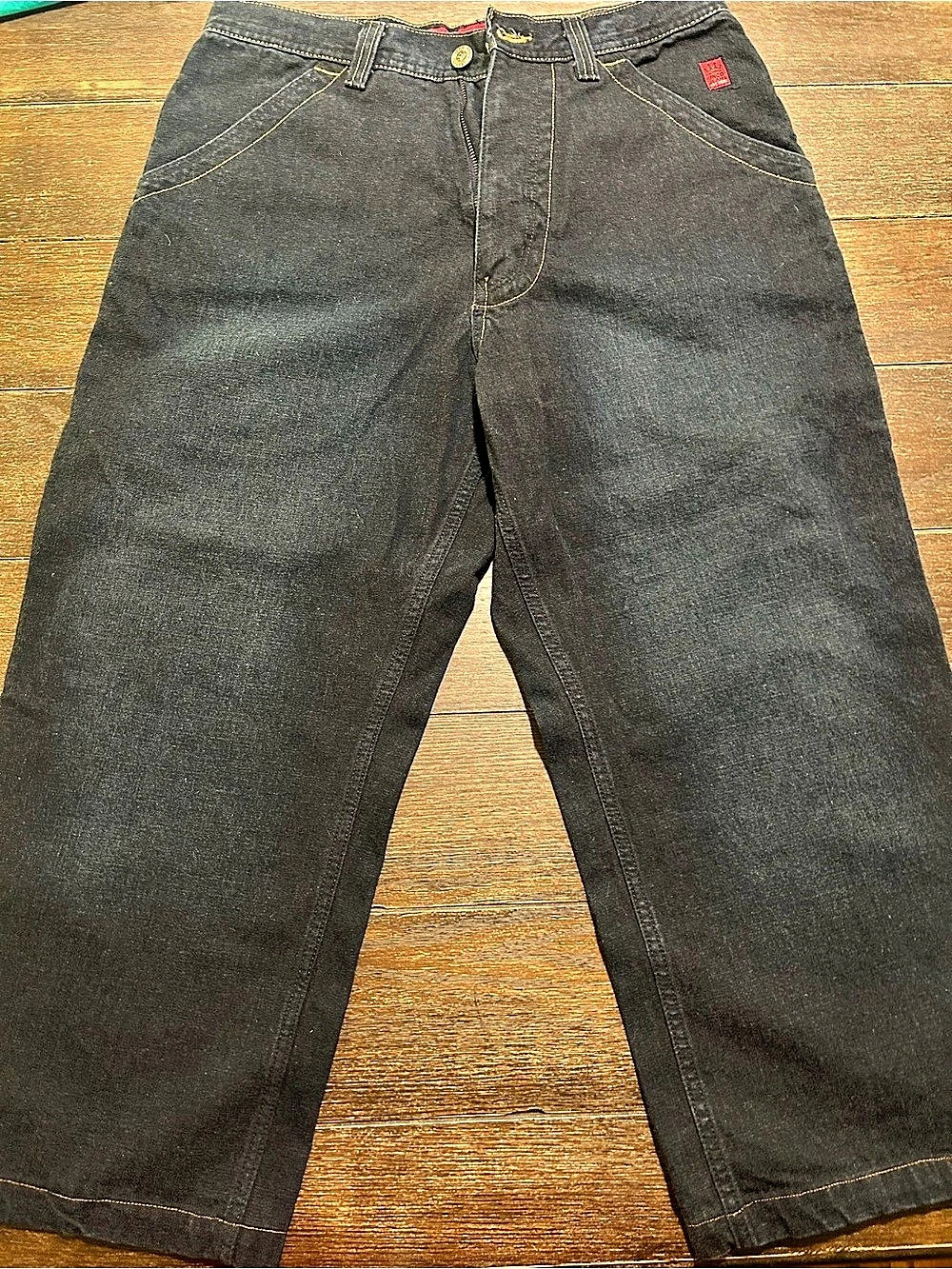 Vintage 90s Y2K JNCO Jeans R9002A Skull Embroidered Jeans Waist 34x30